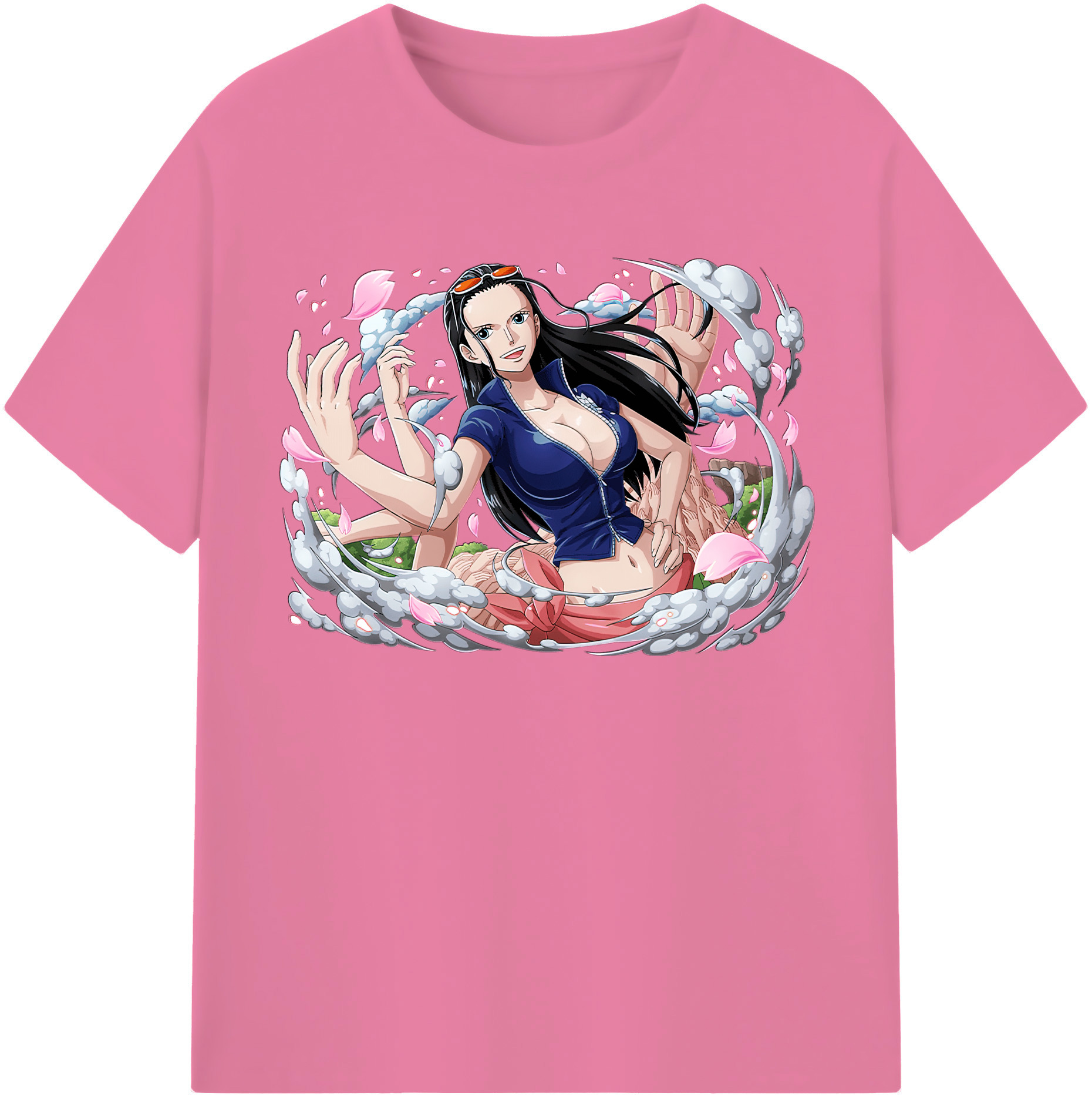 ワンピース ニコ・ロビン ONE PIECE Nico Robin 綿100％半袖Tシャツ（フロントプリント）
